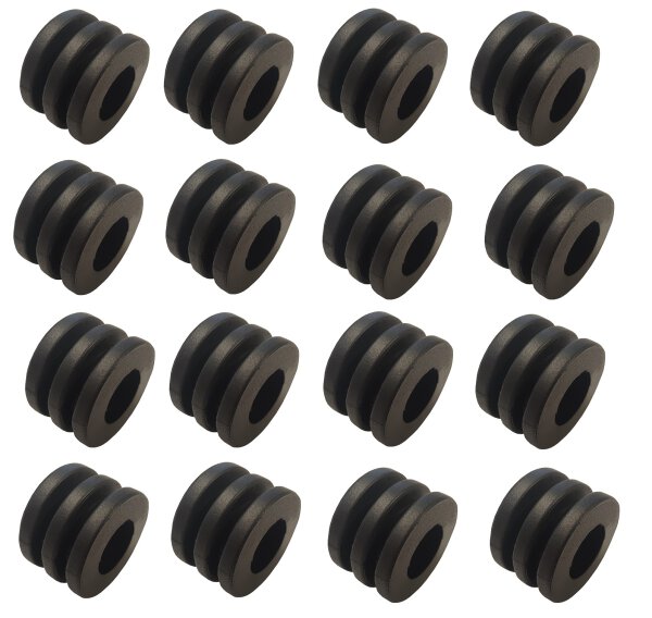 SET 16x Kicker Kickertisch Gummipuffer für 16 mm Stangen