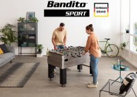 Tischkicker Profi Soccer Deluxe in Eiche-Grau