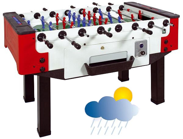 Outdoor Tischkicker Kickertisch Storm F-3 mit Münzeinwurf